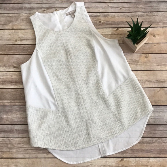 Banana Republic Factory Tops - Banana Republic Metallic Tonal Hi-Lo Dress Tank